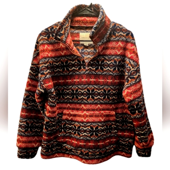 American Eagle Size XS, Sherpa, 1/4 Zip, Multicolor, Pullover, Sweater, Winter - Picture 2 of 8